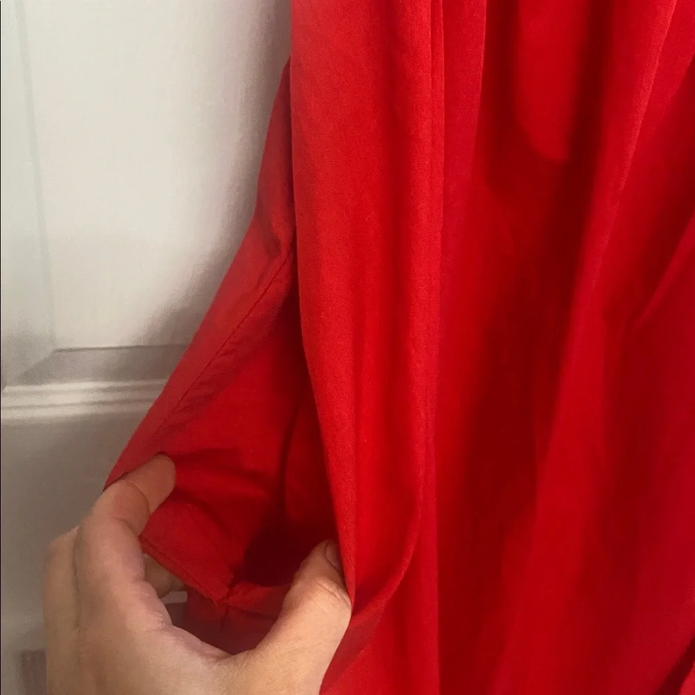 Abercrombie & Fitch Red One Shoulder Side Cutout Maxi Dress, NWT Sz Small